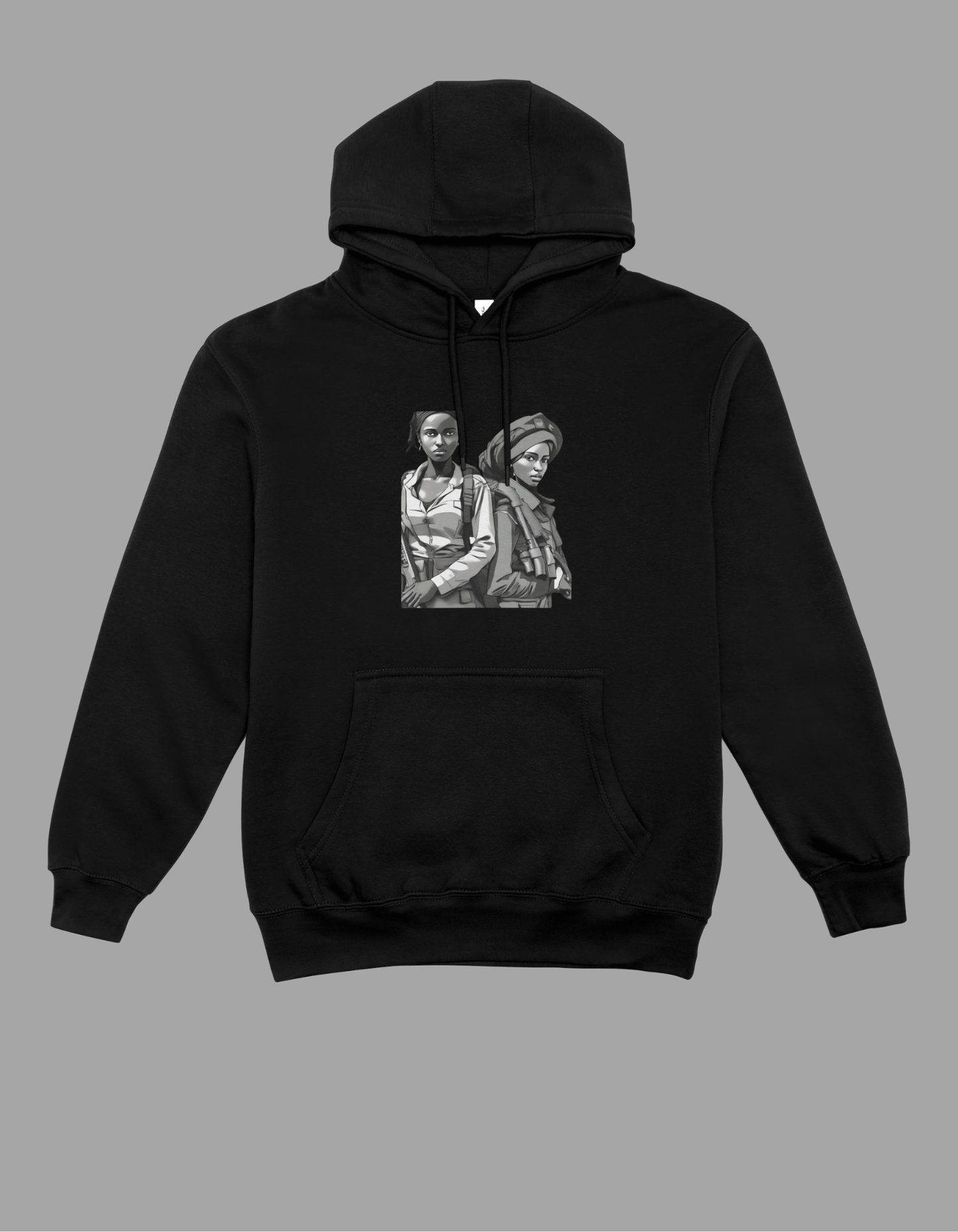 Cartoon Woman Soldiers Hoodie